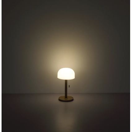 Globo - LED Ladattava pöytävalaisin LED/1,5W/3,7V 3000/4200/6000K 1800mAh ruskea