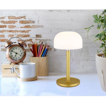 Globo - LED Ladattava pöytävalaisin LED/1,5W/3,7V 3000/4200/6000K 1800mAh messinki