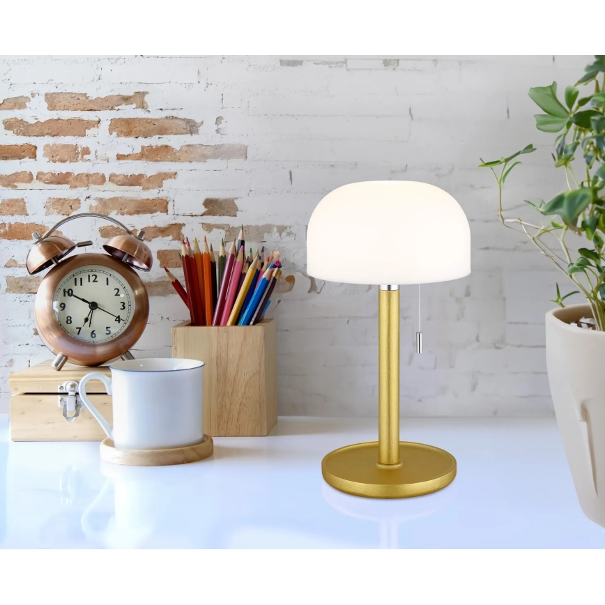 Globo - LED Ladattava pöytävalaisin LED/1,5W/3,7V 3000/4200/6000K 1800mAh messinki