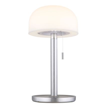 Globo - LED Ladattava pöytävalaisin LED/1,5W/3,7V 3000/4200/6000K 1800mAh hopea