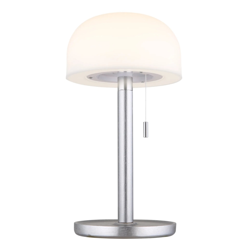 Globo - LED Ladattava pöytävalaisin LED/1,5W/3,7V 3000/4200/6000K 1800mAh hopea