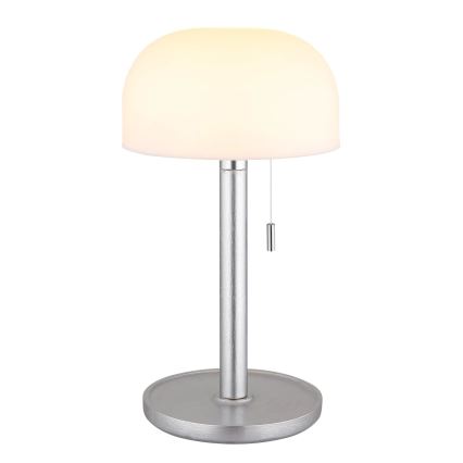 Globo - LED Ladattava pöytävalaisin LED/1,5W/3,7V 3000/4200/6000K 1800mAh hopea