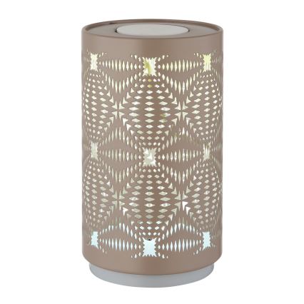 Globo - LED RGB Kosketus ladattava pöytävalaisin LED/1W/5V 500 mAh ruskea