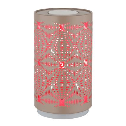 Globo - LED RGB Kosketus ladattava pöytävalaisin LED/1W/5V 500 mAh ruskea
