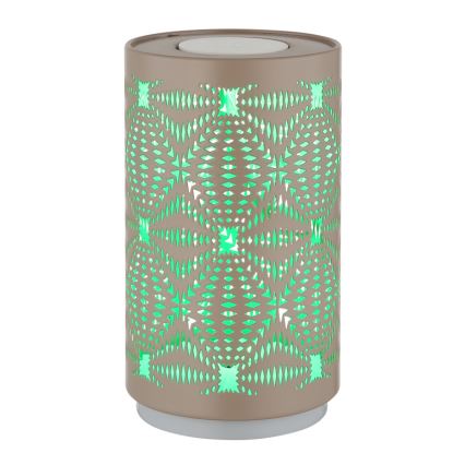 Globo - LED RGB Kosketus ladattava pöytävalaisin LED/1W/5V 500 mAh ruskea