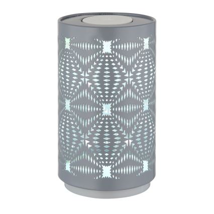 Globo - LED RGB Kosketus ladattava pöytävalaisin LED/1W/5V 500 mAh harmaa