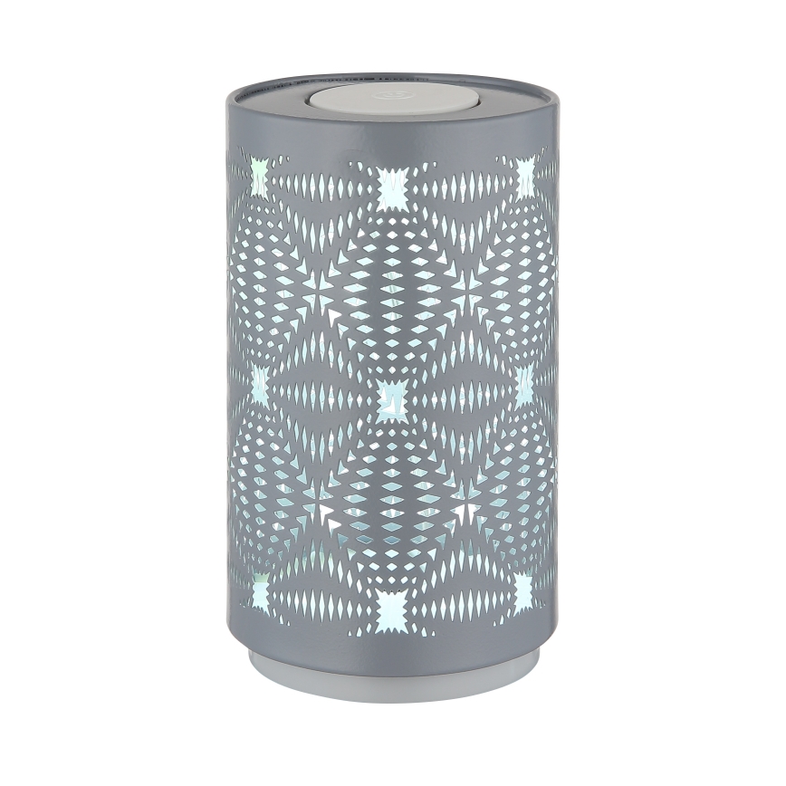 Globo - LED RGB Kosketus ladattava pöytävalaisin LED/1W/5V 500 mAh harmaa