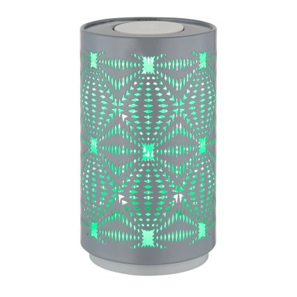 Globo - LED RGB Kosketus ladattava pöytävalaisin LED/1W/5V 500 mAh harmaa
