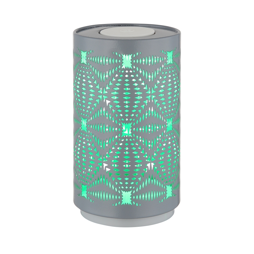 Globo - LED RGB Kosketus ladattava pöytävalaisin LED/1W/5V 500 mAh harmaa