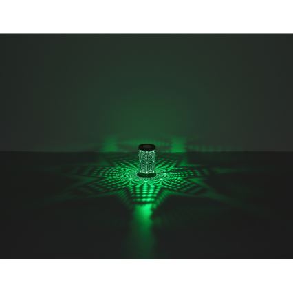 Globo - LED RGB Kosketus ladattava pöytävalaisin LED/1W/5V 500 mAh harmaa