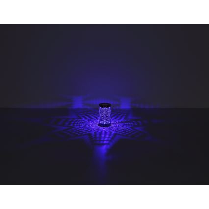 Globo - LED RGB Kosketus ladattava pöytävalaisin LED/1W/5V 500 mAh harmaa