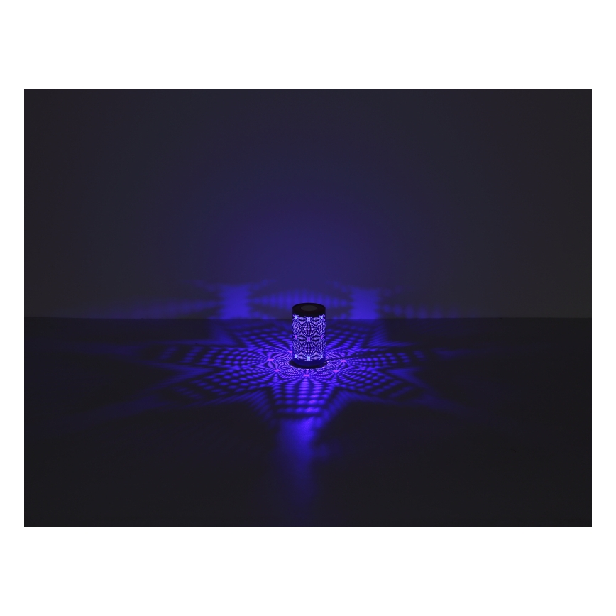 Globo - LED RGB Kosketus ladattava pöytävalaisin LED/1W/5V 500 mAh harmaa