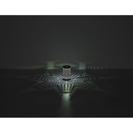 Globo - LED RGB Kosketus ladattava pöytävalaisin LED/1W/5V 500 mAh harmaa