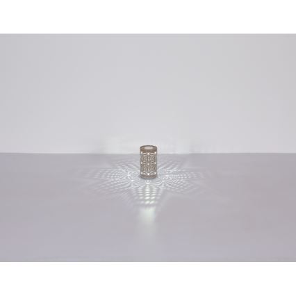 Globo - LED RGB Kosketus ladattava pöytävalaisin LED/1W/5V 500 mAh harmaa