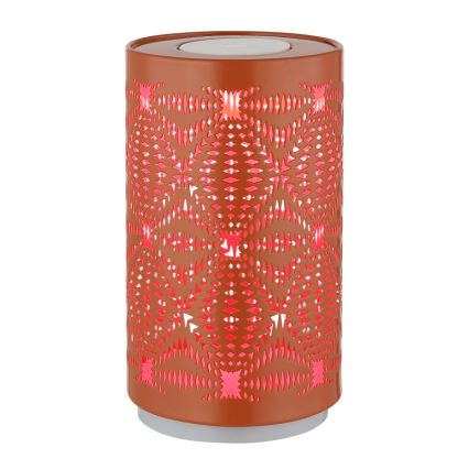 Globo - LED RGB Kosketus ladattava pöytävalaisin LED/1W/5V 500 mAh kupari