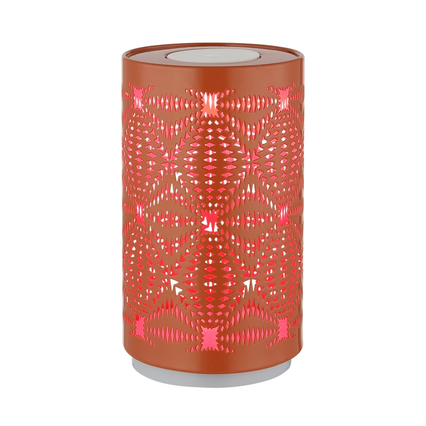 Globo - LED RGB Kosketus ladattava pöytävalaisin LED/1W/5V 500 mAh kupari