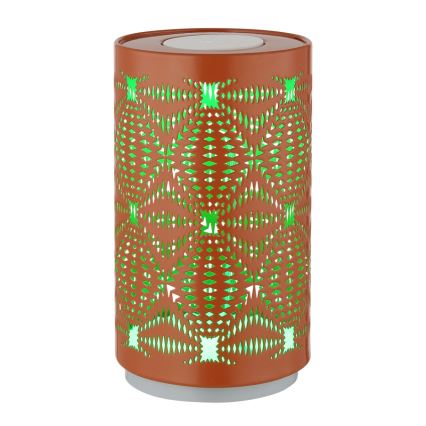 Globo - LED RGB Kosketus ladattava pöytävalaisin LED/1W/5V 500 mAh kupari