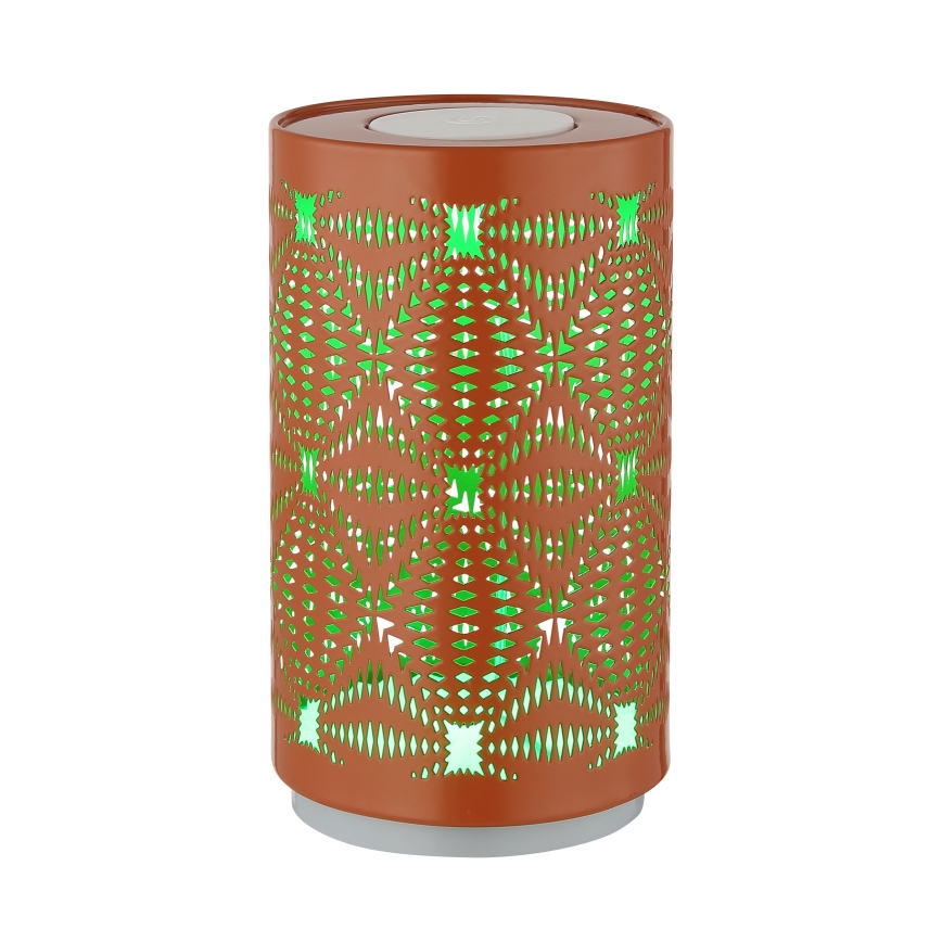 Globo - LED RGB Kosketus ladattava pöytävalaisin LED/1W/5V 500 mAh kupari