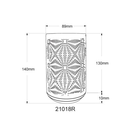 Globo - LED RGB Kosketus ladattava pöytävalaisin LED/1W/5V 500 mAh kupari
