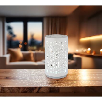 Globo - LED RGB Kosketus ladattava pöytävalaisin LED/1W/5V 500 mAh valkoinen
