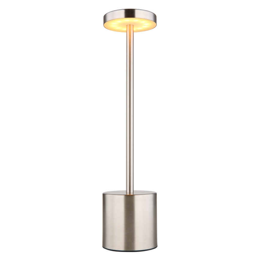 Globo - Himmennettävä LED-kosketuspöytävalaisin LED/1,2W/3,7V 2000K/3500K/7000K 1200 mAh USB mattakromi