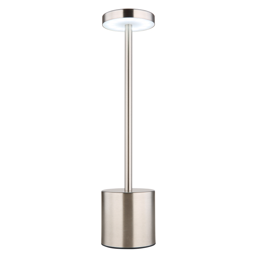 Globo - Himmennettävä LED-kosketuspöytävalaisin LED/1,2W/3,7V 2000K/3500K/7000K 1200 mAh USB mattakromi