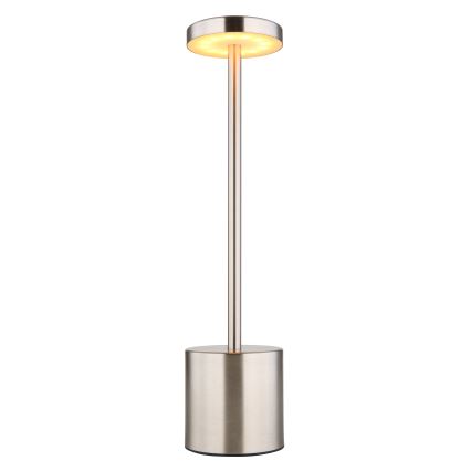 Globo - LED himmennettävä kosketuspöytävalaisin LED/1,2W/3,7V 2000K/3500K/7000K 1200 mAh USB mattakromi