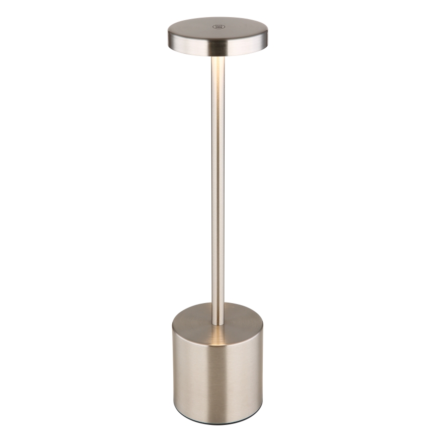 Globo - LED himmennettävä kosketuspöytävalaisin LED/1,2W/3,7V 2000K/3500K/7000K 1200 mAh USB mattakromi