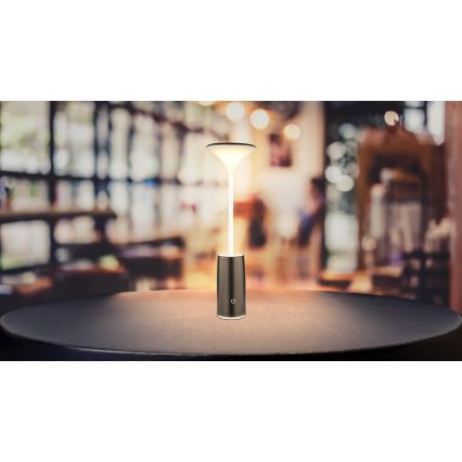 Globo - LED Himmennettävä ladattava kosketuspöytävalaisin LED/1,2W/3,7V 3000K 1500mAh musta