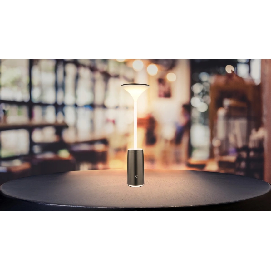 Globo - LED Himmennettävä ladattava kosketuspöytävalaisin LED/1,2W/3,7V 3000K 1500mAh musta