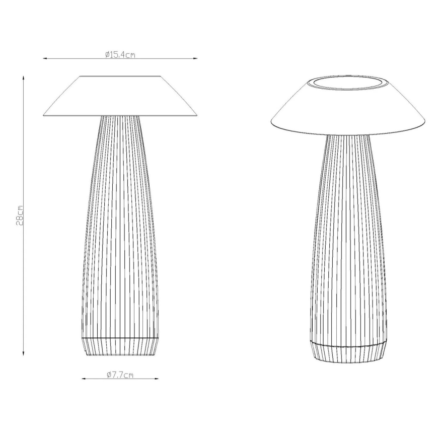 Globo - LED Himmennettävä ladattava kosketuspöytävalaisin LED/1W/3,7V 3000K 1200mAh valkoinen