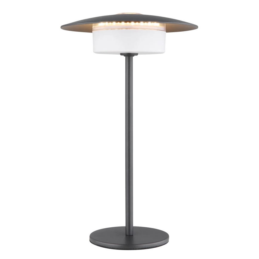 Globo - LED Ulkotila ladattava kosketus pöytävalaisin LED/3W/3,7V 1800/2700/3000K IP44 1800 mAh harmaa