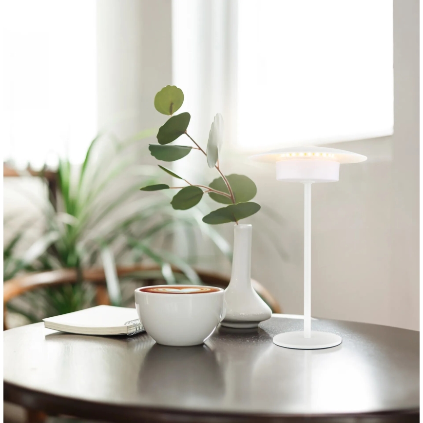 Globo - LED Ulkotila ladattava kosketus pöytävalaisin LED/3W/3,7V 1800/2700/3000K IP44 1800 mAh valkoinen
