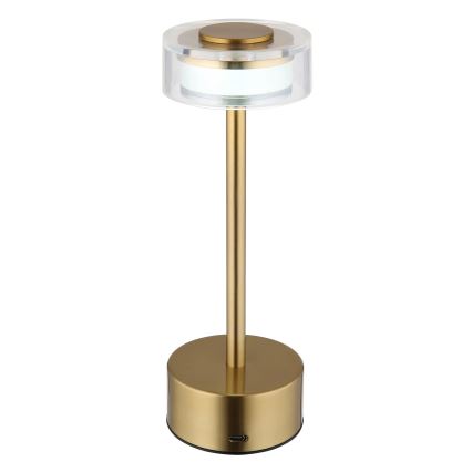 Globo - LED Himmennettävä ladattava kosketuspöytävalaisin LED/2,5W/3,7V 2700/4000/6500K 1800mAh messinki