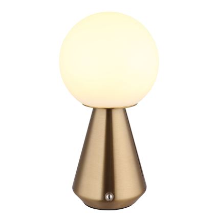 Globo - LED himmennettävä kosketusohjattu ulkokäyttöön tarkoitettu pöytävalaisin LED/1,5W/5V 3000/4500/6500K 1800 mAh IP41 kuparinvärinen