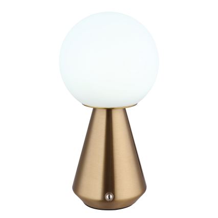 Globo - LED himmennettävä kosketusohjattu ulkokäyttöön tarkoitettu pöytävalaisin LED/1,5W/5V 3000/4500/6500K 1800 mAh IP41 kuparinvärinen