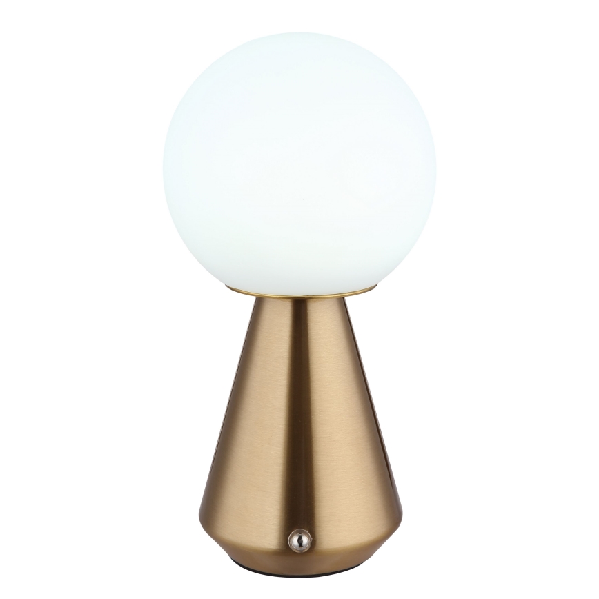Globo - LED himmennettävä kosketusohjattu ulkokäyttöön tarkoitettu pöytävalaisin LED/1,5W/5V 3000/4500/6500K 1800 mAh IP41 kuparinvärinen