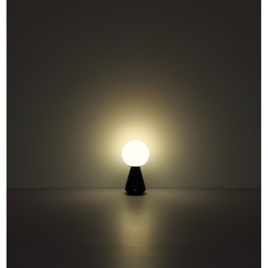 Globo - LED himmennettävä kosketusohjattu ulkokäyttöön tarkoitettu pöytävalaisin LED/1,5W/5V 3000/4500/6500K 1800 mAh IP41 mattakromi