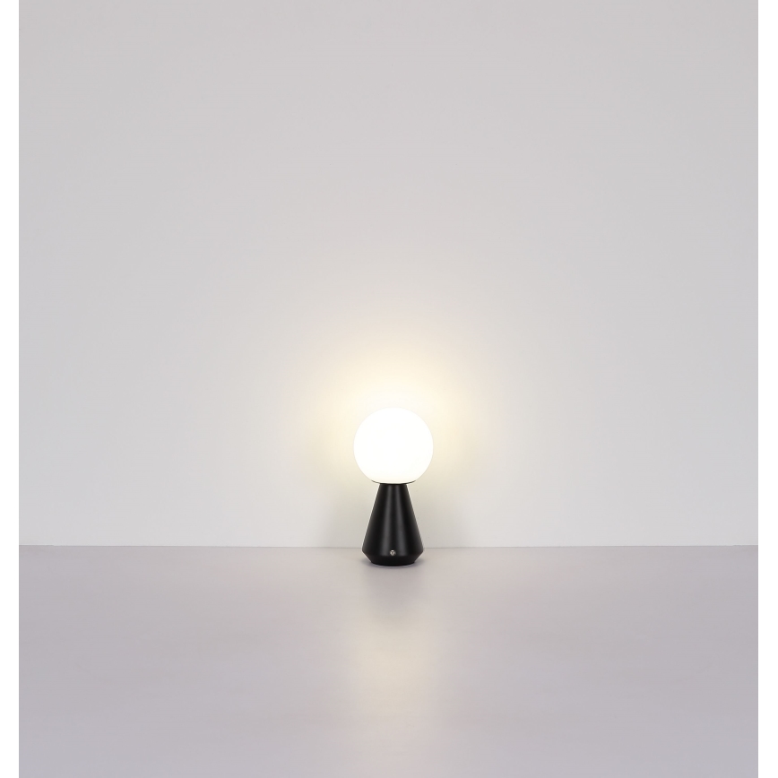 Globo - LED-säädettävä kosketuspöytävalaisin ulkokäyttöön LED/1,5W/5V 3000/4500/6500K 1800 mAh IP41 musta