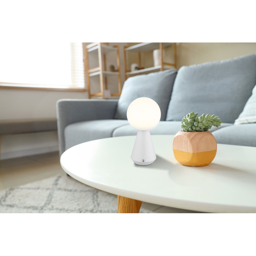 Globo - LED-säädettävä kosketuspöytävalaisin ulkokäyttöön LED/1,5W/5V 3000/4500/6500K 1800 mAh IP41 valkoinen