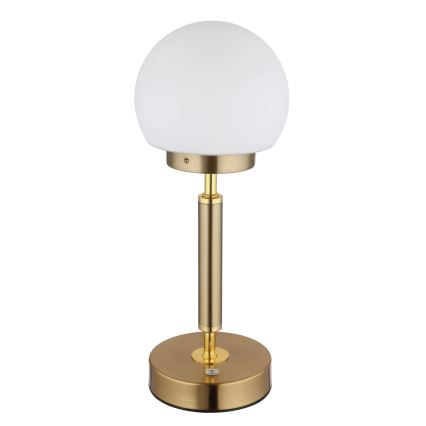 Globo - LED Himmennettävä ladattava kosketuspöytävalaisin LED/2,5W/5V 1800mAh 2700/4000/6500K messinki