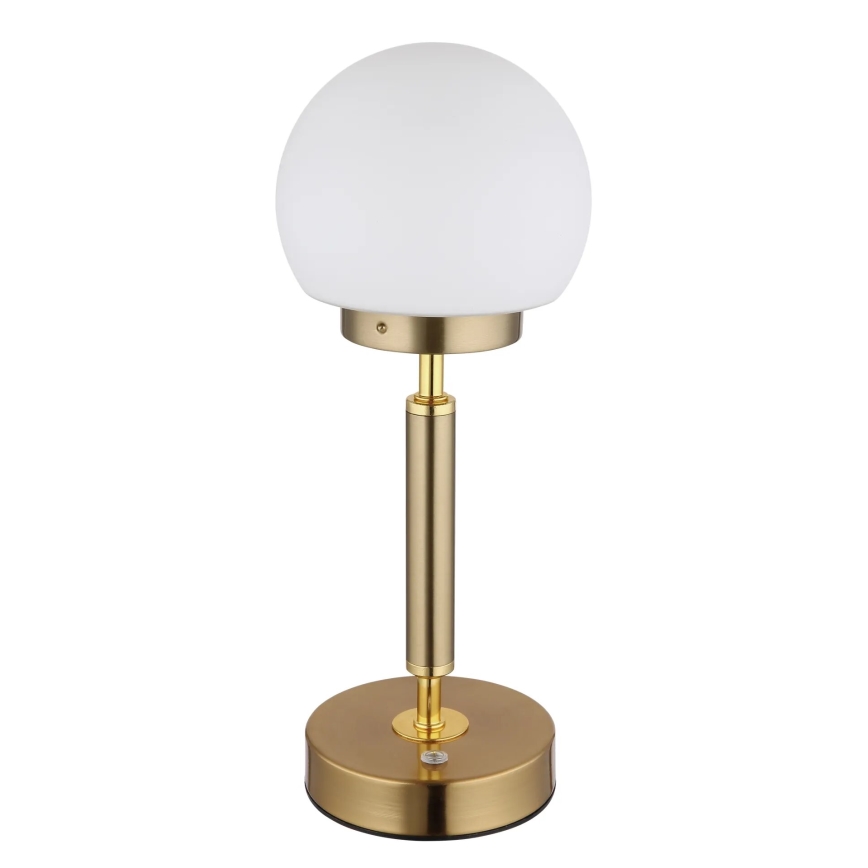 Globo - LED Himmennettävä ladattava kosketuspöytävalaisin LED/2,5W/5V 1800mAh 2700/4000/6500K messinki