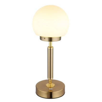 Globo - LED Himmennettävä ladattava kosketuspöytävalaisin LED/2,5W/5V 1800mAh 2700/4000/6500K messinki