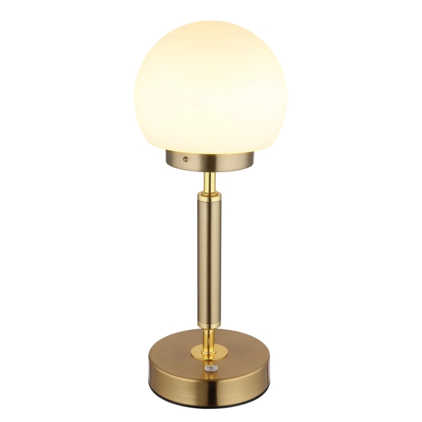 Globo - LED Himmennettävä ladattava kosketuspöytävalaisin LED/2,5W/5V 1800mAh 2700/4000/6500K messinki