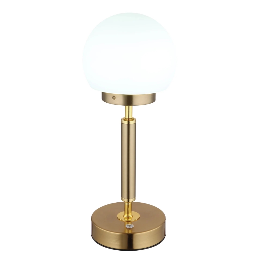 Globo - LED Himmennettävä ladattava kosketuspöytävalaisin LED/2,5W/5V 1800mAh 2700/4000/6500K messinki