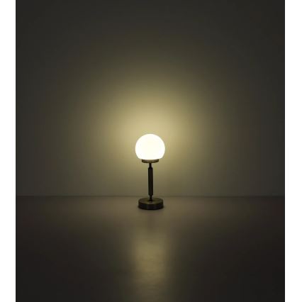 Globo - LED Himmennettävä ladattava kosketuspöytävalaisin LED/2,5W/5V 1800mAh 2700/4000/6500K mattakromi