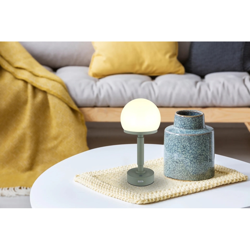 Globo - LED Himmennettävä ladattava kosketuspöytävalaisin LED/2,5W/5V 1800mAh 2800K vihreä
