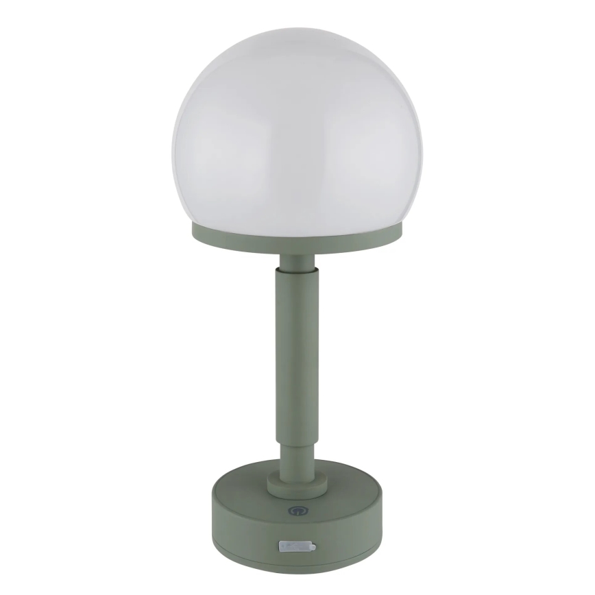 Globo - LED Himmennettävä ladattava kosketuspöytävalaisin LED/2,5W/5V 1800mAh 2800K vihreä