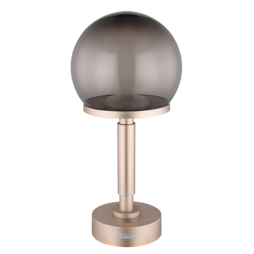 Globo - LED Himmennettävä ladattava kosketuspöytävalaisin LED/2,5W/5V 1800mAh 2700/4000/6500K Ruusukulta