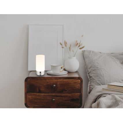 Globo - LED RGBW Himmennettävä kosketus ulko pöytävalaisin LED/1,8W/5V 1500 mAh IP44 mattakromi